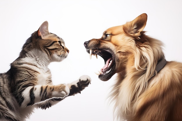 В чем причина вражды межу кошками и собаками?